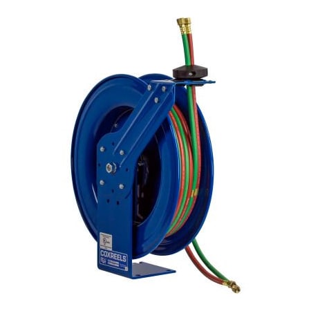 Coxreels Dual Hose Spring Rewind Hose Reel For Oxy-Acetylene: 1/4" I.D., 50' Hose, 200 PSI SHW-N-150